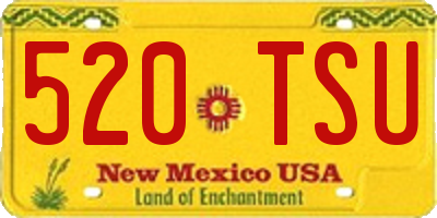NM license plate 520TSU