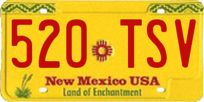 NM license plate 520TSV