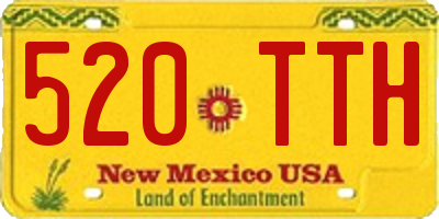 NM license plate 520TTH