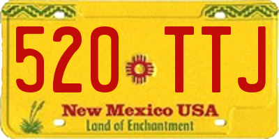 NM license plate 520TTJ