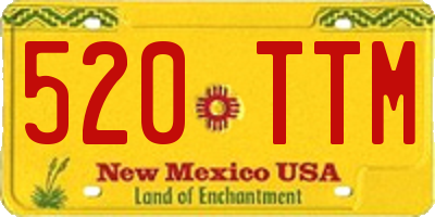 NM license plate 520TTM