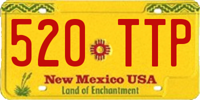 NM license plate 520TTP