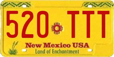 NM license plate 520TTT