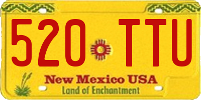 NM license plate 520TTU