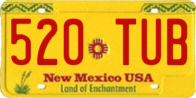 NM license plate 520TUB