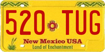 NM license plate 520TUG