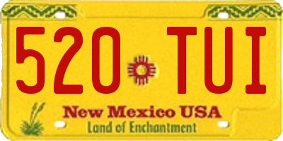 NM license plate 520TUI