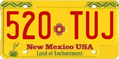 NM license plate 520TUJ