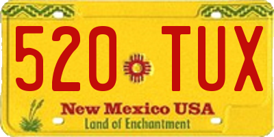 NM license plate 520TUX