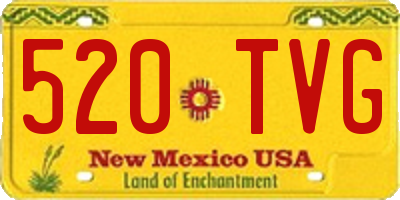 NM license plate 520TVG