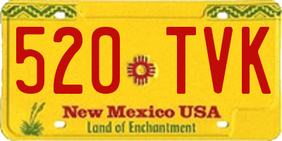 NM license plate 520TVK