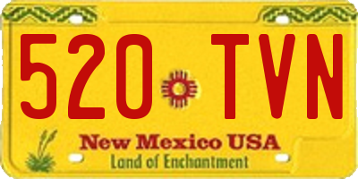 NM license plate 520TVN