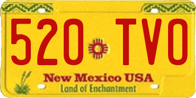 NM license plate 520TVO