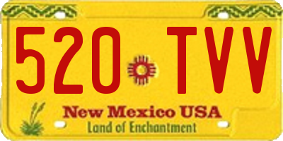 NM license plate 520TVV