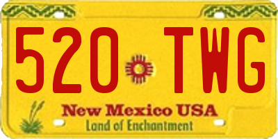 NM license plate 520TWG