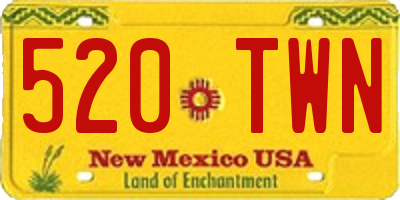 NM license plate 520TWN