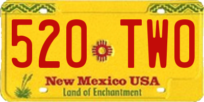 NM license plate 520TWO