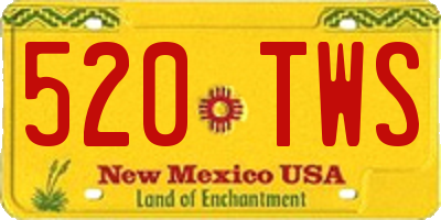 NM license plate 520TWS