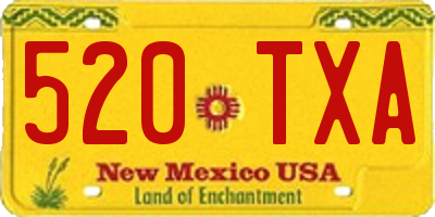NM license plate 520TXA