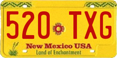 NM license plate 520TXG