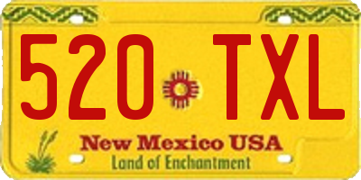NM license plate 520TXL