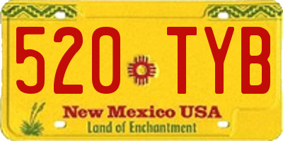 NM license plate 520TYB