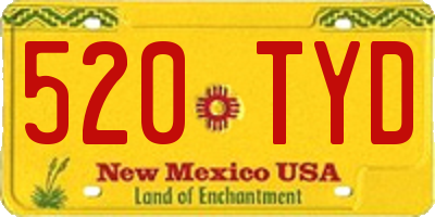NM license plate 520TYD