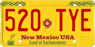 NM license plate 520TYE