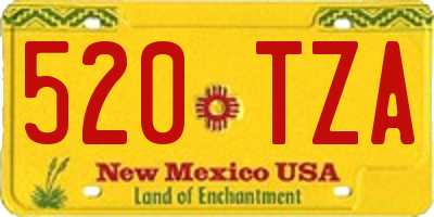 NM license plate 520TZA