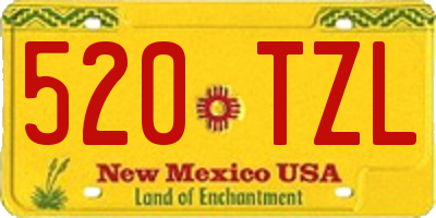 NM license plate 520TZL