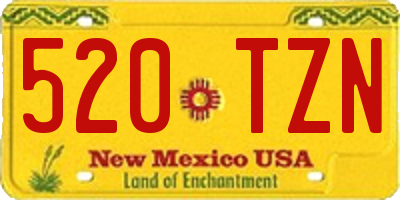 NM license plate 520TZN