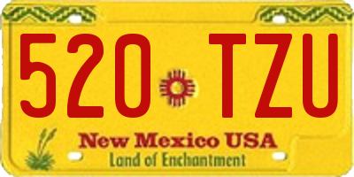 NM license plate 520TZU