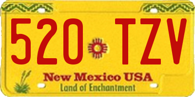 NM license plate 520TZV