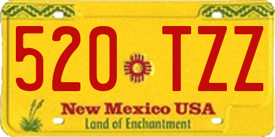NM license plate 520TZZ