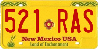 NM license plate 521RAS