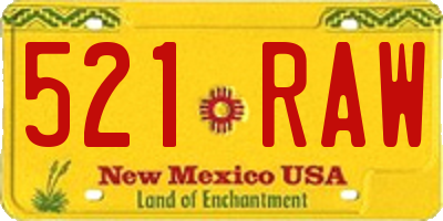 NM license plate 521RAW