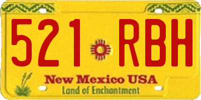 NM license plate 521RBH