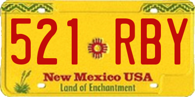 NM license plate 521RBY