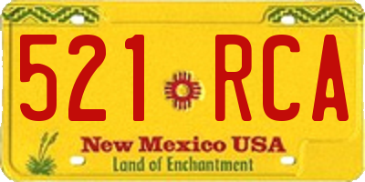 NM license plate 521RCA