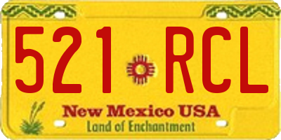 NM license plate 521RCL