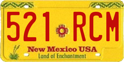 NM license plate 521RCM