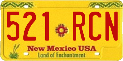 NM license plate 521RCN