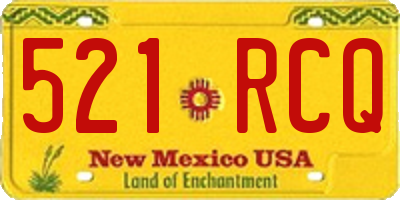 NM license plate 521RCQ