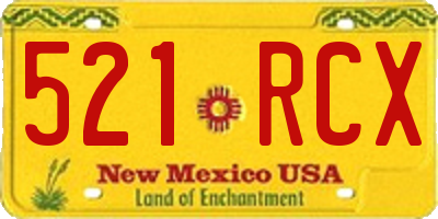 NM license plate 521RCX