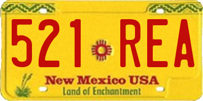 NM license plate 521REA