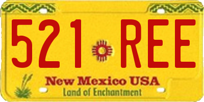 NM license plate 521REE