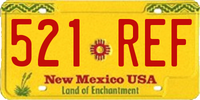 NM license plate 521REF