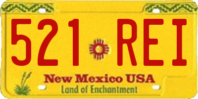 NM license plate 521REI