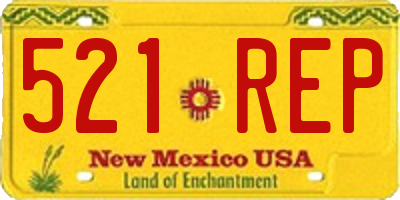NM license plate 521REP