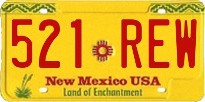 NM license plate 521REW